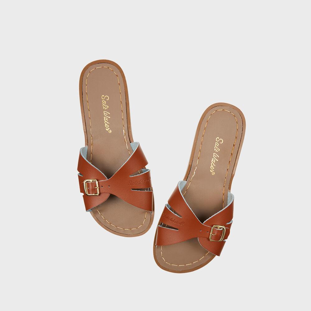 SALT-WATER SANDAL ADULT CLASSIC SLIDE TAN