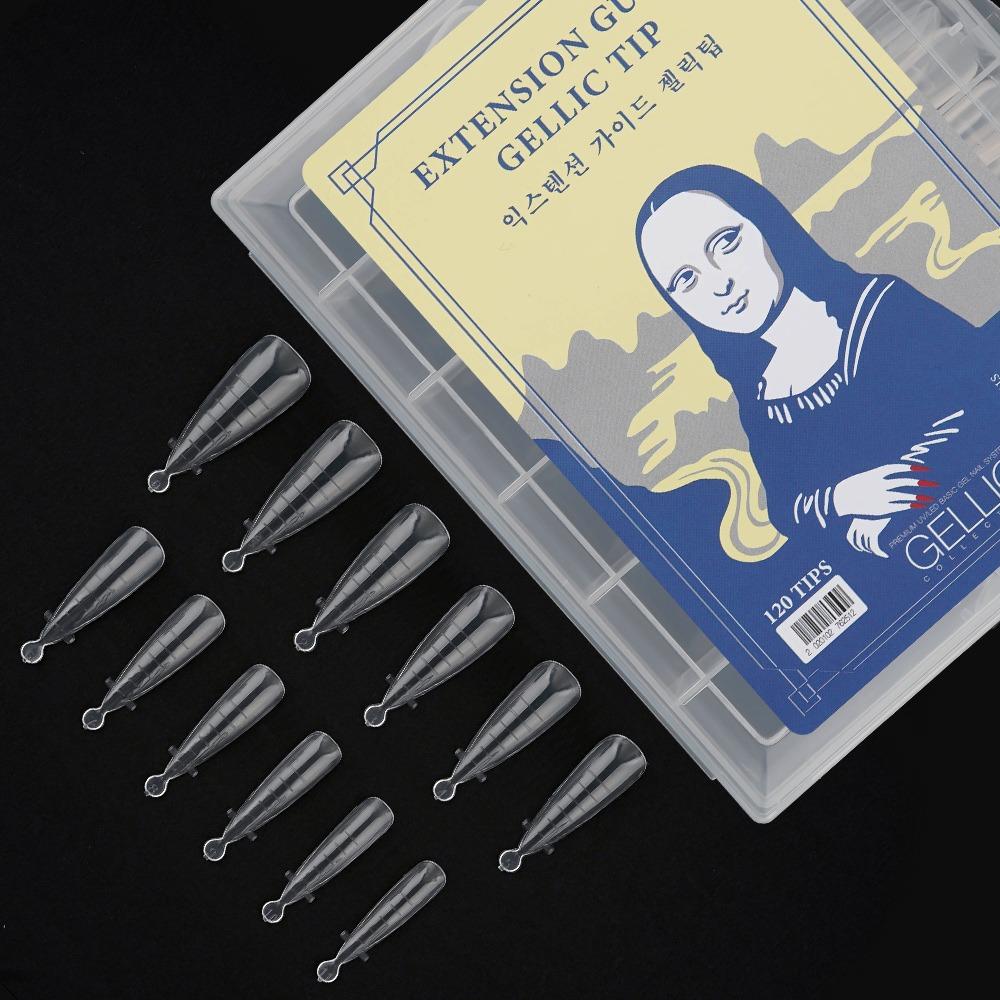 익스텐션 가이드 젤릭팁-스틸레토 풀팁 (약120팁) 네일연장 연장가이드팁 인조손톱 모조손톱 네일팁