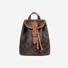 Celine Mini Backpack Folco in Triomphe Canvas and Calfskin Tan