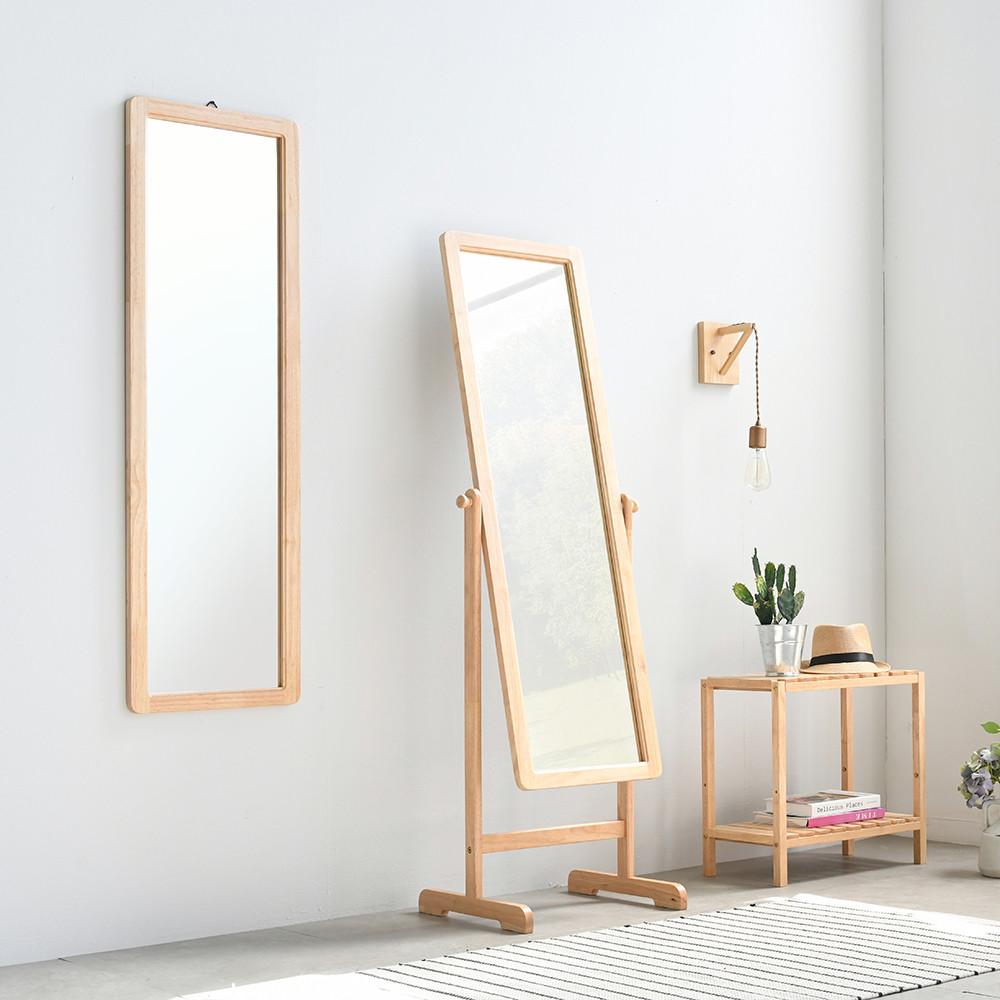 스탠드원목 전신거울 우디홈 대형 이동식 현관 벽걸이
