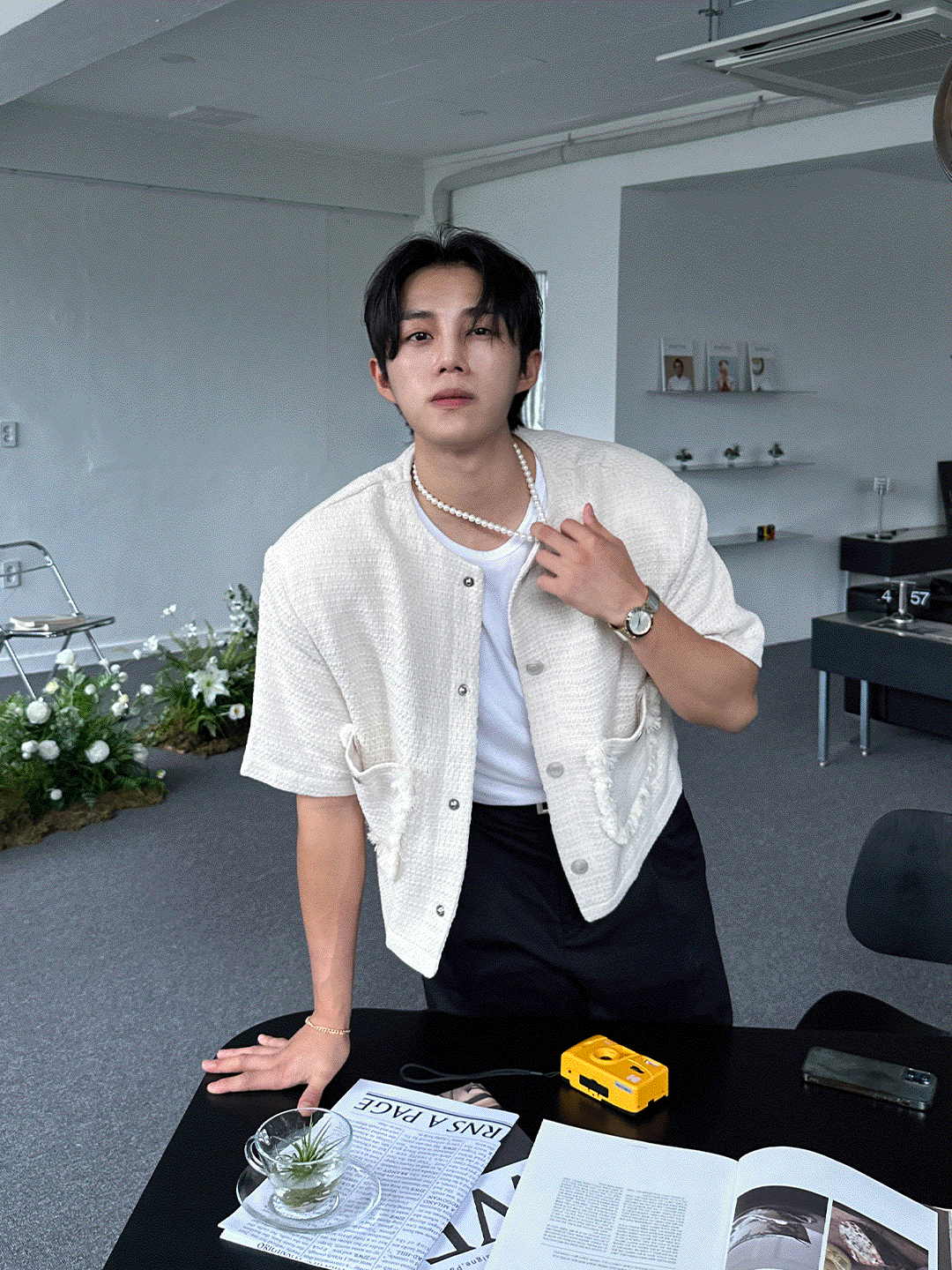 [#당일 발송 #700장 돌파] 트위드 크롭 반팔 자켓