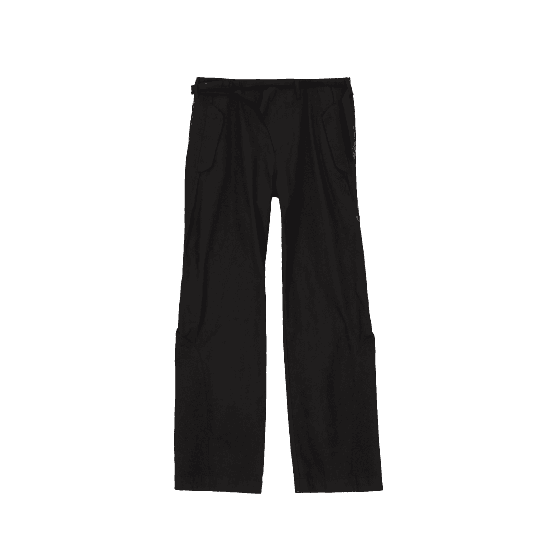 BELTED CHINO PANTS BLACK