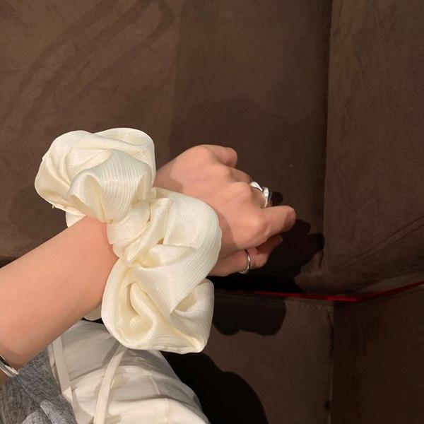 Pleats big scrunchie * 4colors
