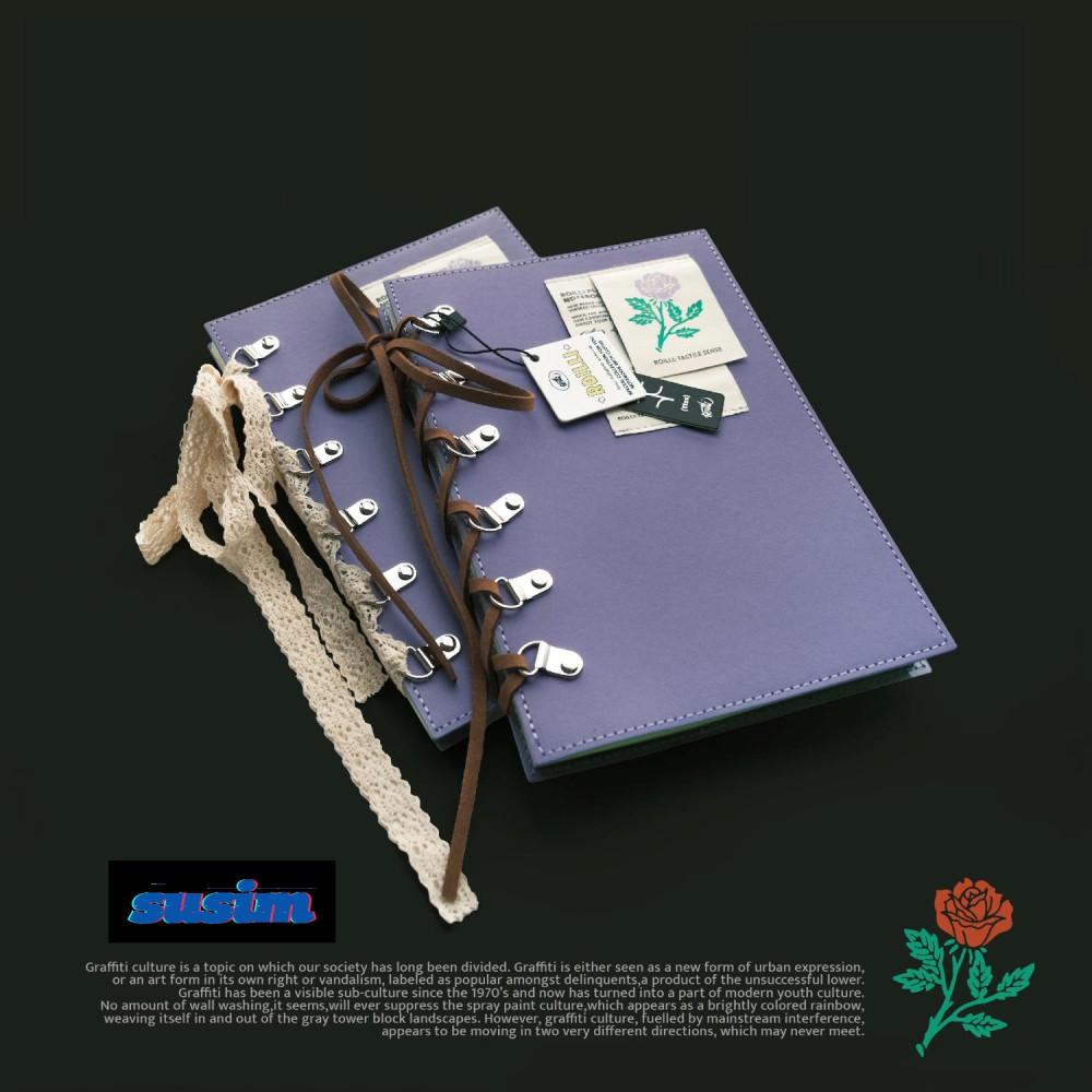 수심 Roilli Purple Lace Diary 레이스 다이어리 A5 퍼플 가죽 y2k