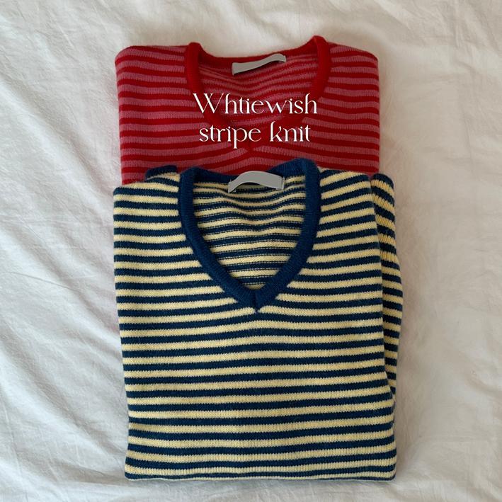 (주문폭주입고지연) 에프 단가라니트 여자브이넥니트 스프라이트니트 (2color)