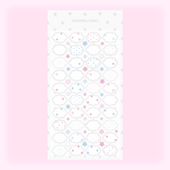 앙고라로라 구름별 스티커