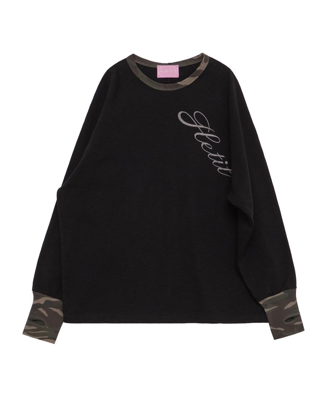 Warmer Sleeve Oversize T-shirt (Black)