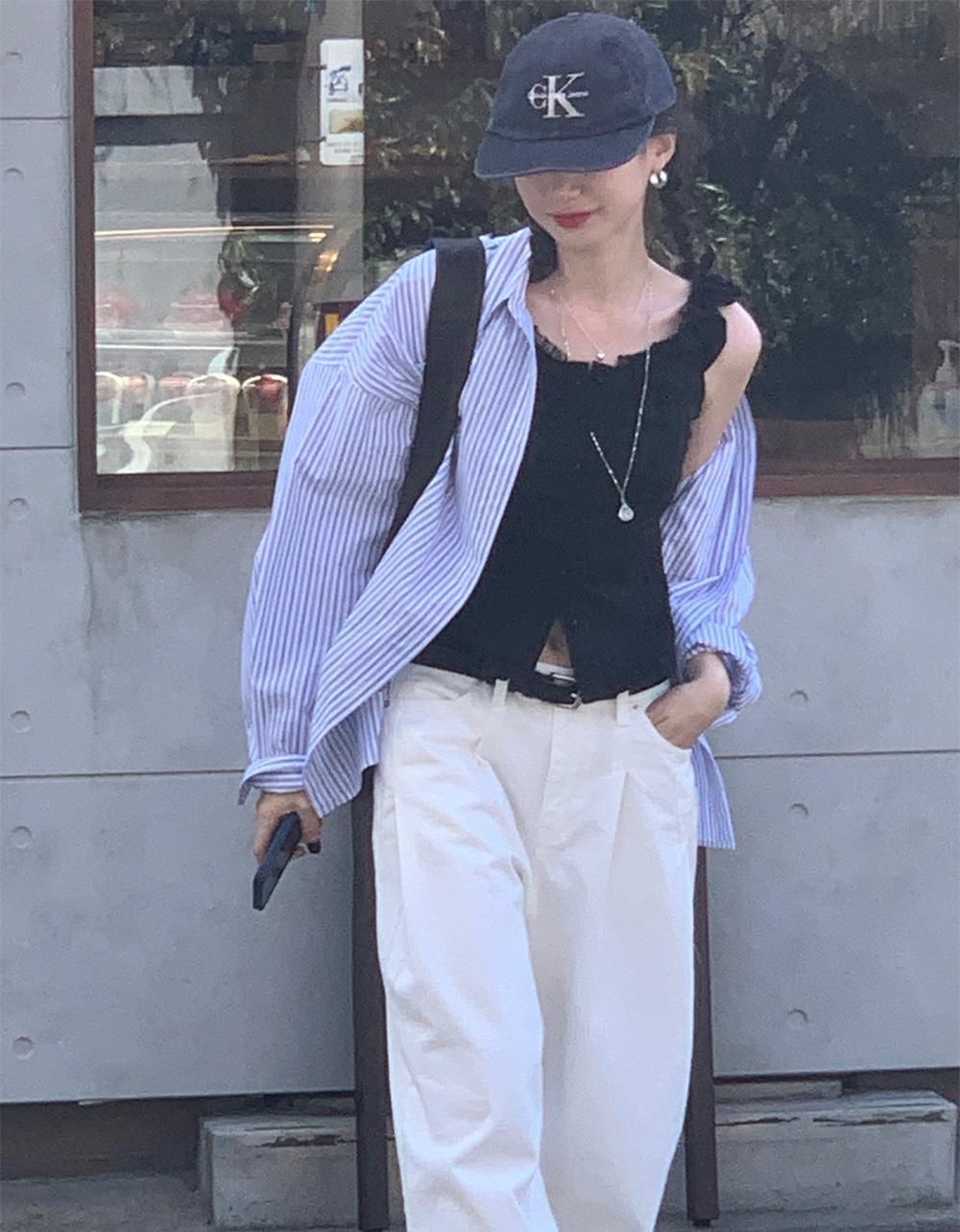 [MADE] two tone stripe shirts