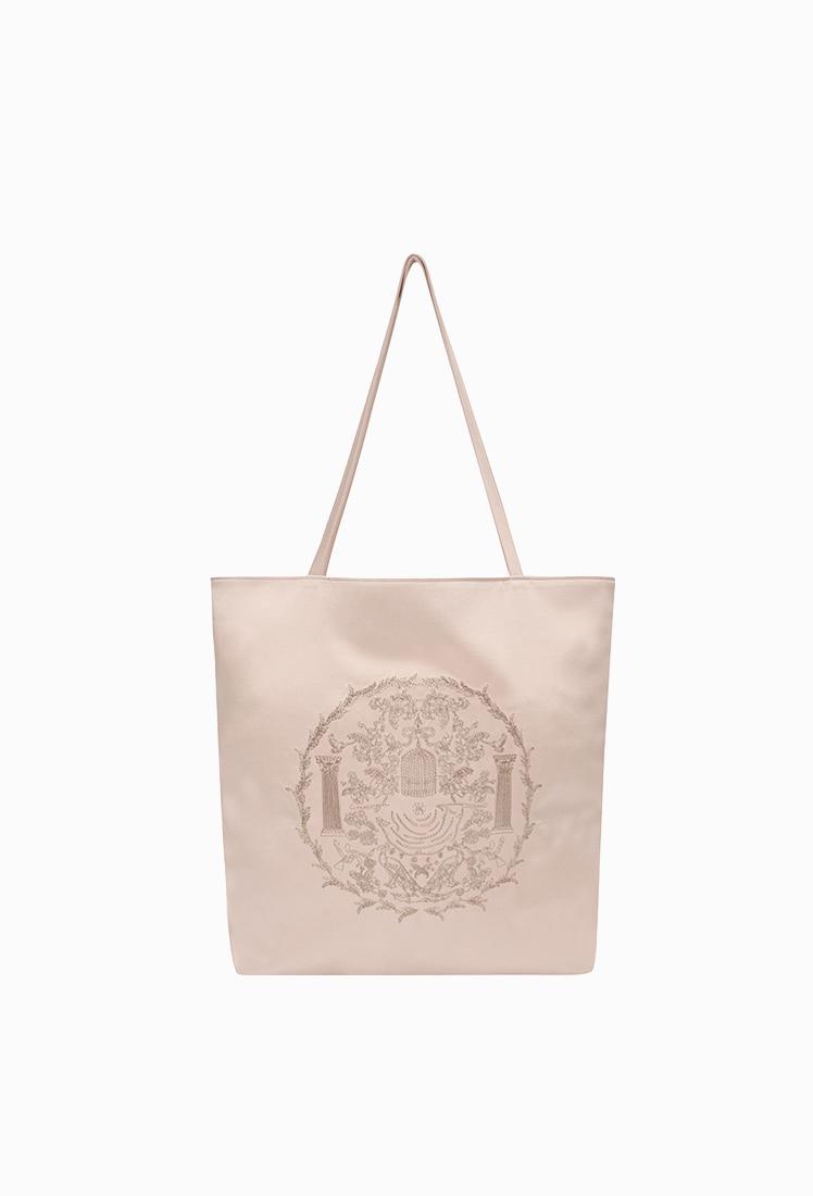 Calista Satin Bag (Pink Beige)