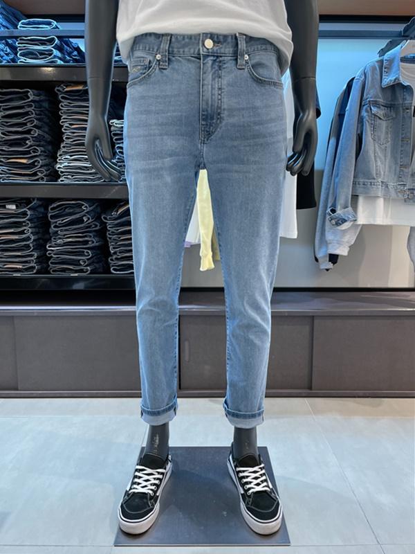 PLAC 플랙진 PJTT2NKK425 남성 쿨진 노이 커츠 슬림 크롭핏 데님 팬츠 여름 청바지 COOL NEU KURZ K42 LIGHT WSHD