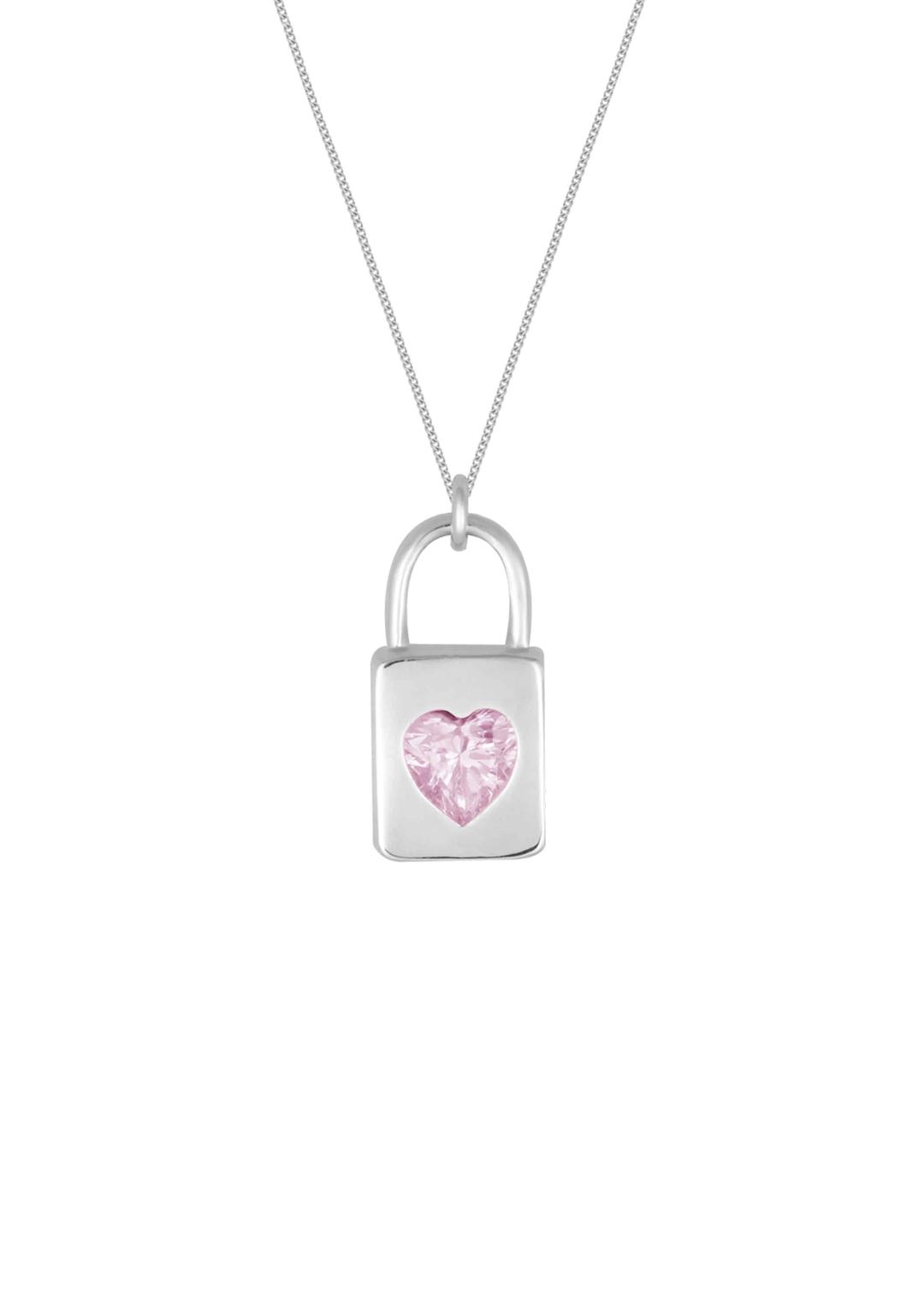 [last drop 𓂅 ˖ ࣪ 𓂂 ] Heart lock large necklace (pink)