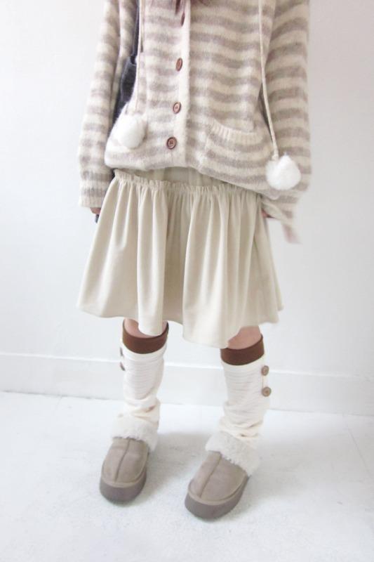 히피디피 milk flare skirt (3color)