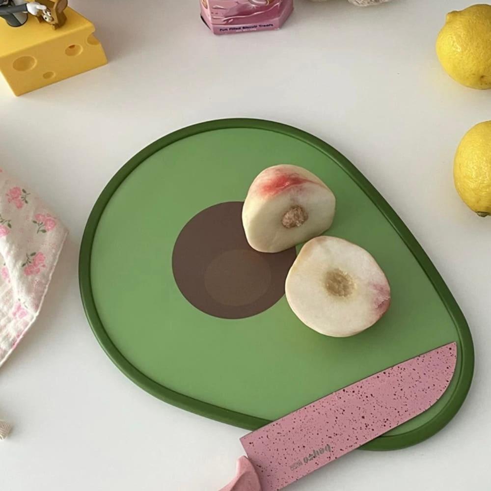 아보카도 주방 양면 도마 귀여운 과일 향균 준비물 요리 수업 가정용 새달바스켓