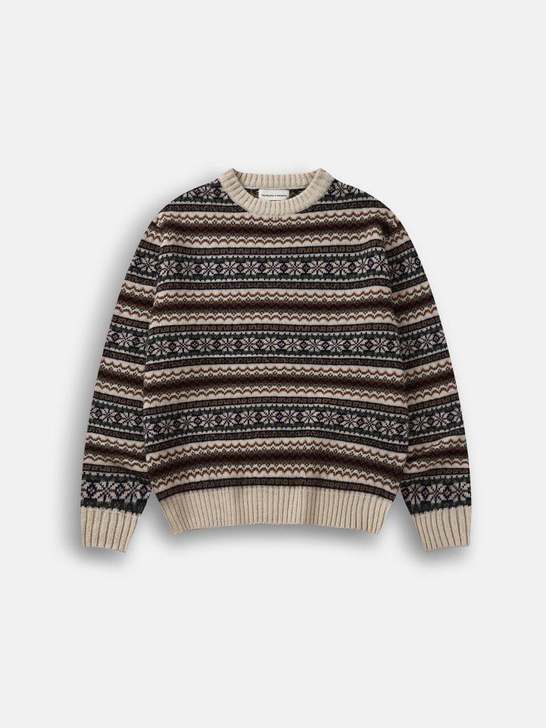 Wool fair isle sweater (Ivory)