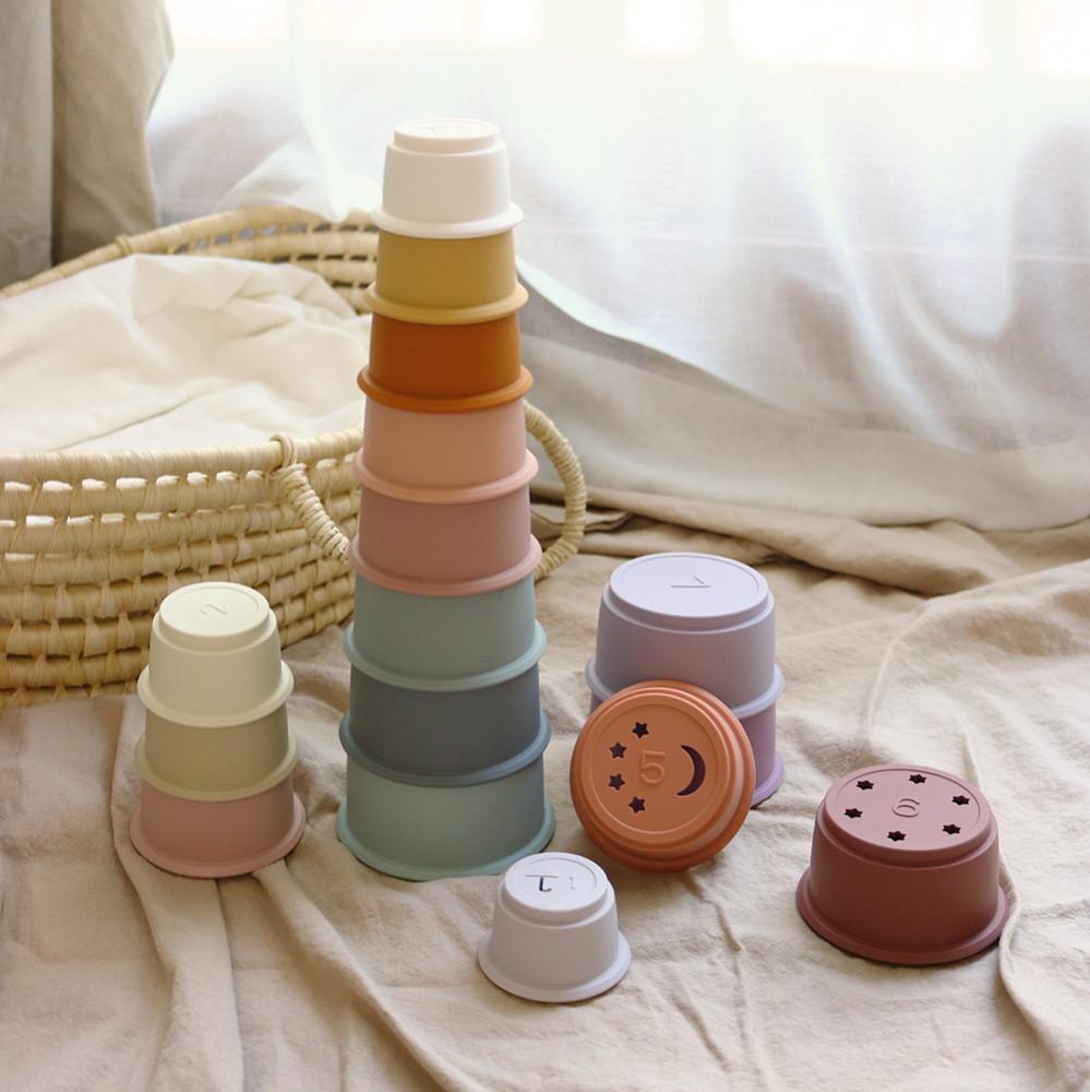 베베킷 실리콘 아기 컵쌓기 5 6개월 돌아기장난감 15개월 18개월 소근육 스태킹컵