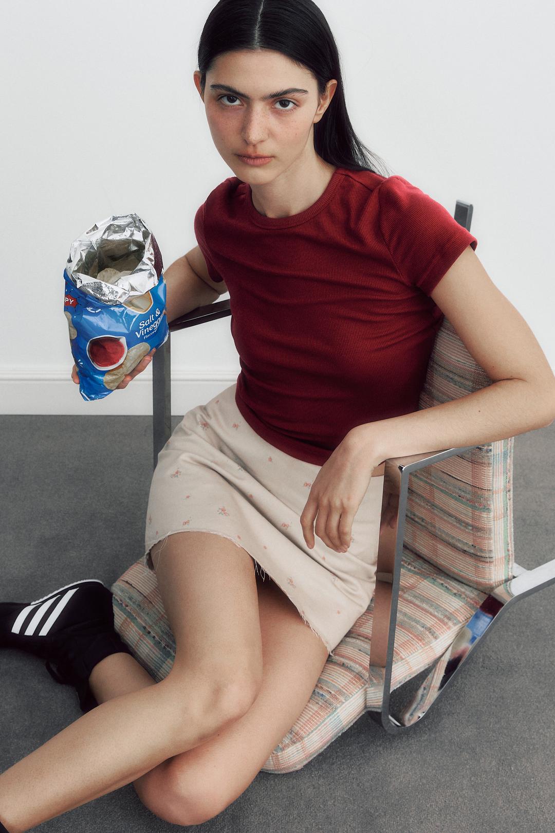 플로럴 미니 스커트