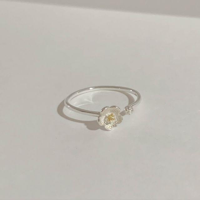 [실버925] 데이지 꽃 실버 오픈형 반지 은반지
