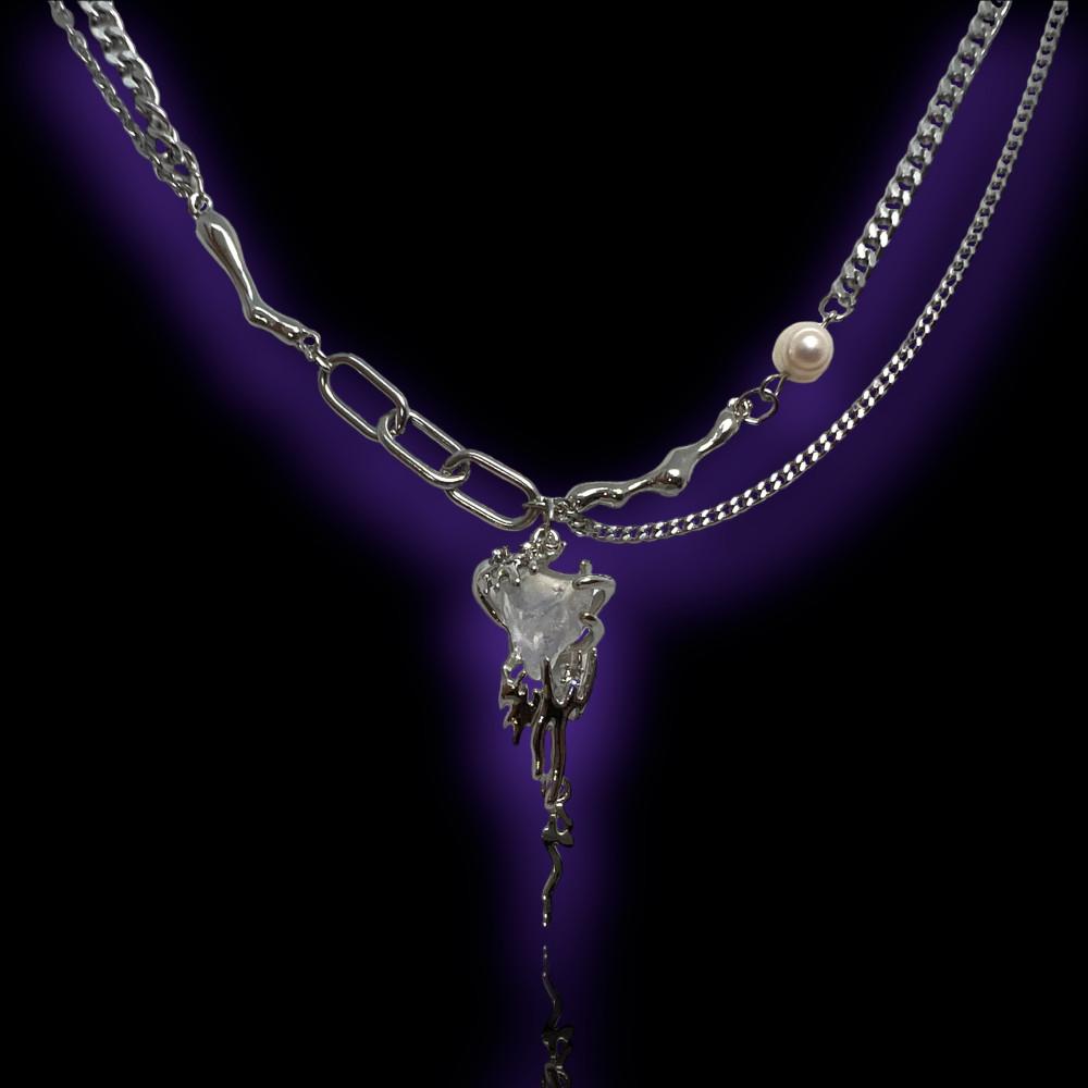 드롭 젬 목걸이