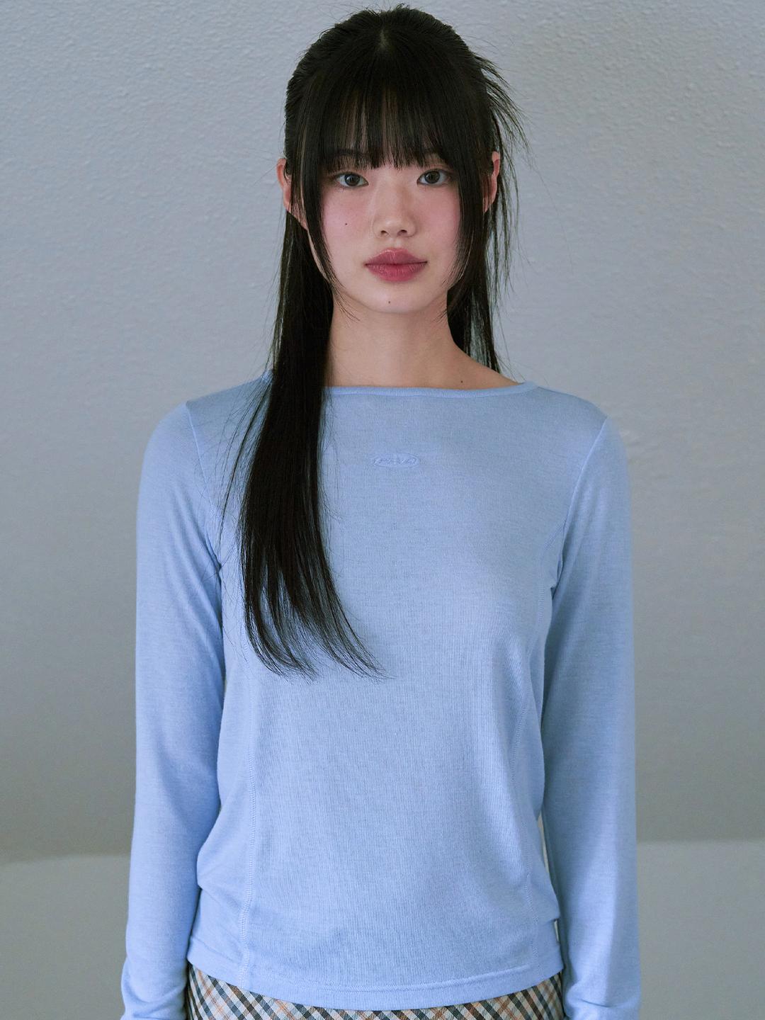 SEE-THROUGH LONG SLEEVES (SKY BLUE)