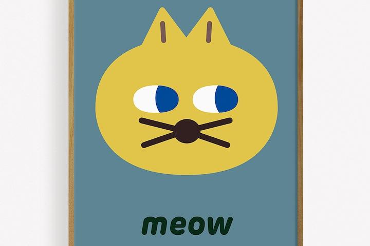 MEOW 고양이 일러스트 아트포스터 (056)