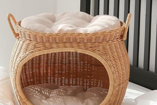 고양이 강아지 항아리 라탄 하우스