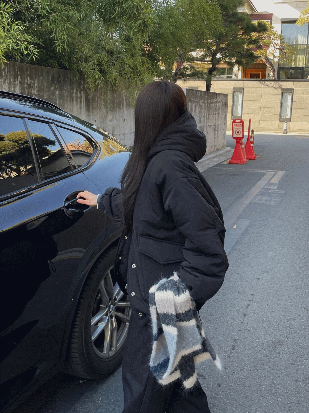 너트 후드 야상 패딩