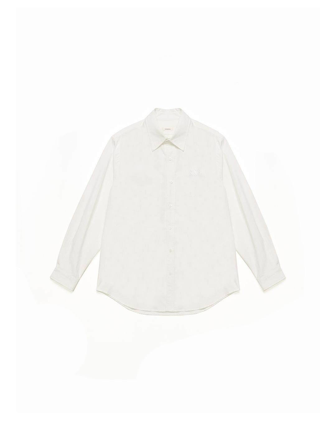 S_UNISEX Embroidered Shirts [WHITE]