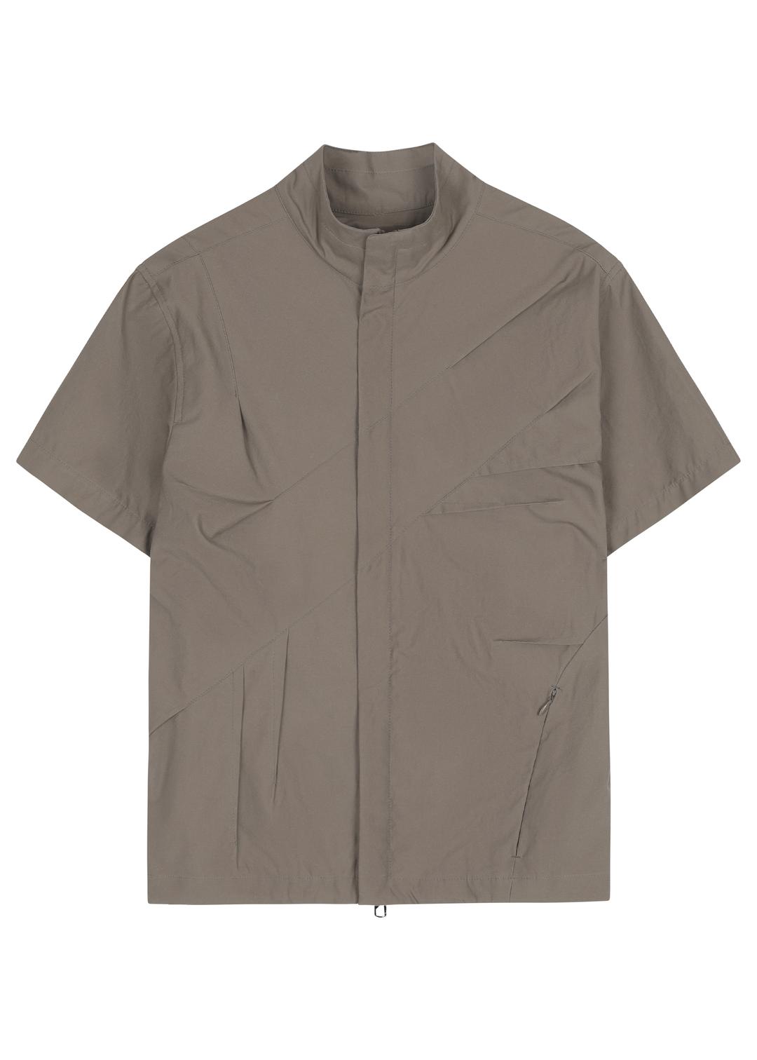 PINTUCK SHIRT JACKET BEIGE