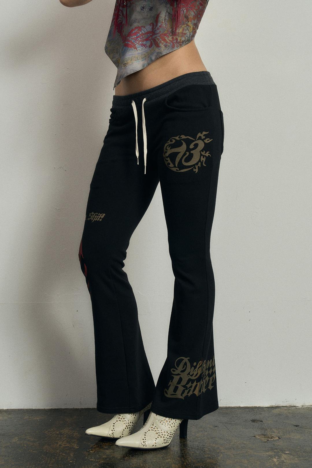 SCORPION FLARED SWEATPANTS BLACK
