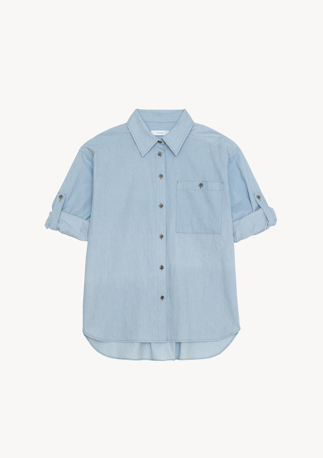Haus Roll-up Shirt in Light Blue