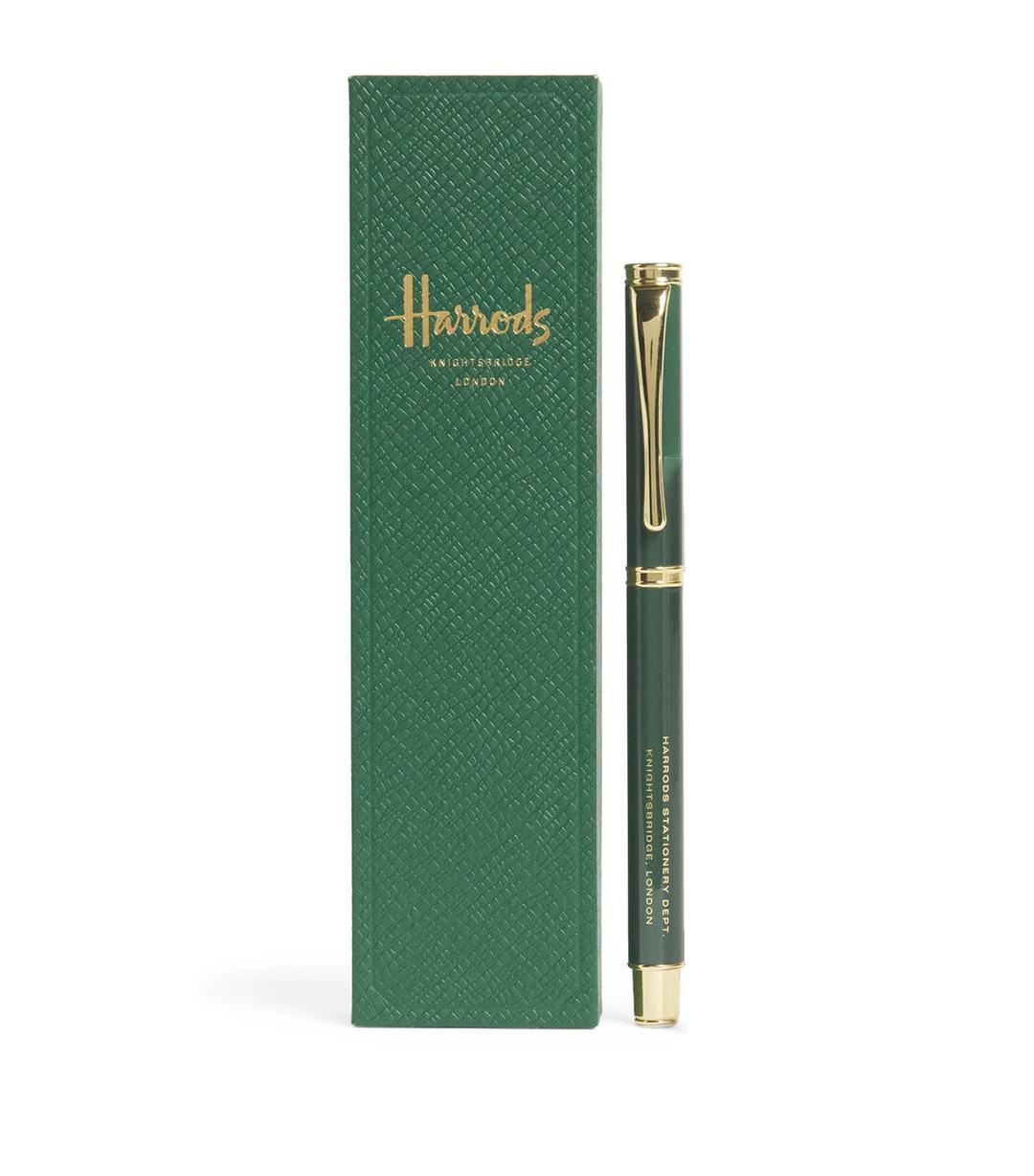 Harrods Metal Logo Ballpoint Pen