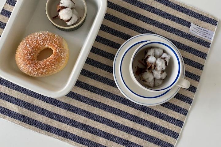 프렌치감성 식탁매트 린넨스트라이프 테이블매트 2color