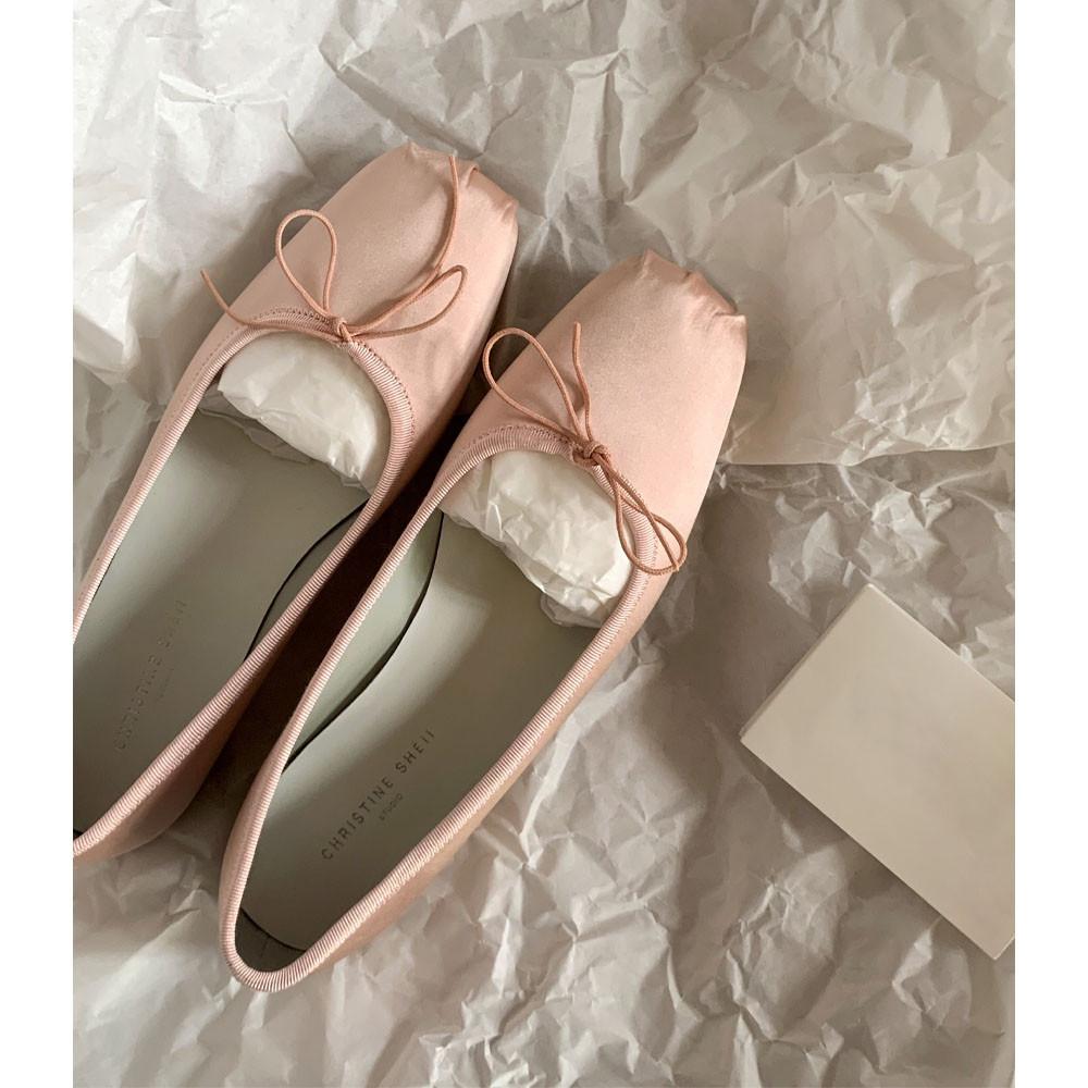 실크 발레리나 플랫슈즈 수제화