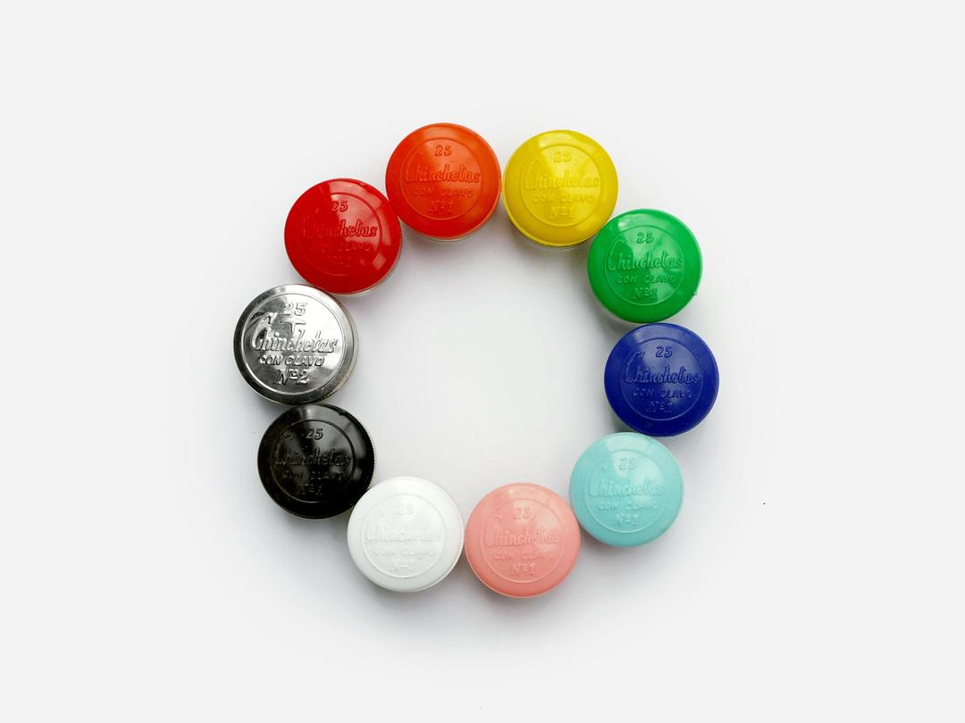 Spanish Push Pins (1960s) - Chrome