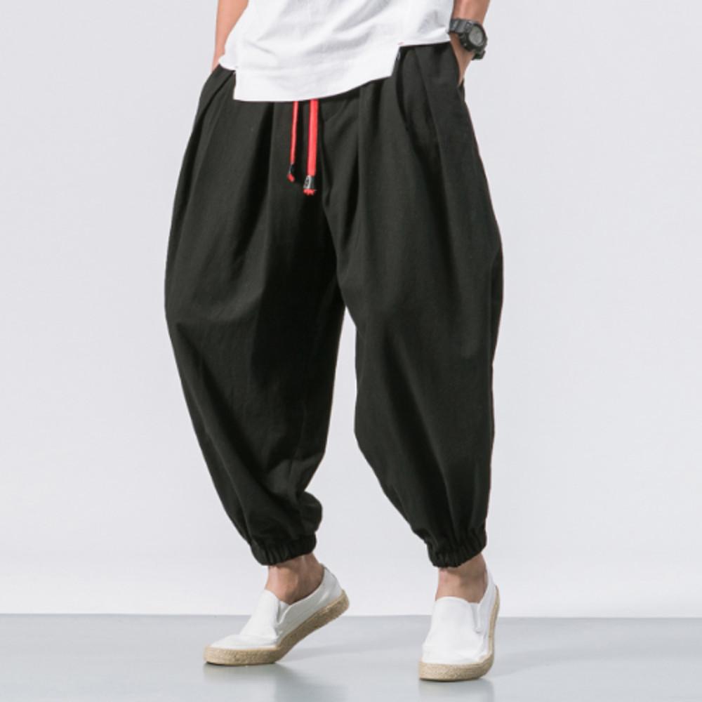 남성 알라딘 바지 빅 사이즈 조거 팬츠 항아리모양 밑단 포인트 바지