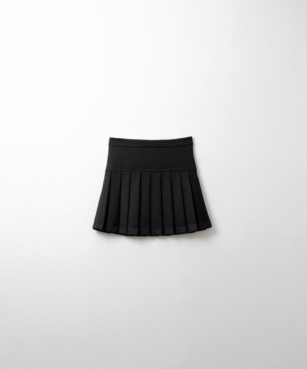 세더 플리츠 스커트 (charcoal)