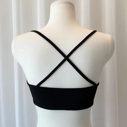 X 스트랩 캡내장 나시 브라탑 노와이어 브라렛