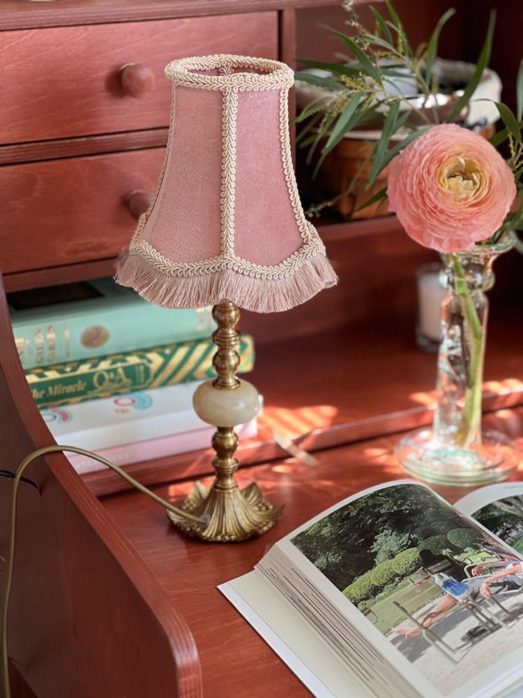 빈티지 벨벳 핑크 조명 단스탠드 스탠드