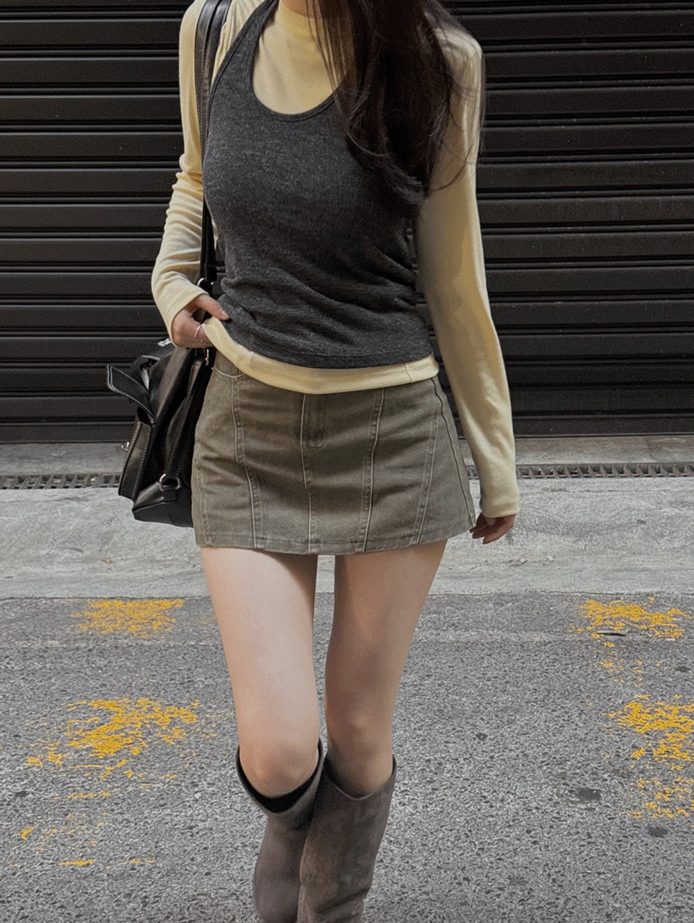 [조각패턴/소장가치100%!/오픈할인] 빈티지 디테일러 미니스커트 (속바지안감!) - 3 size