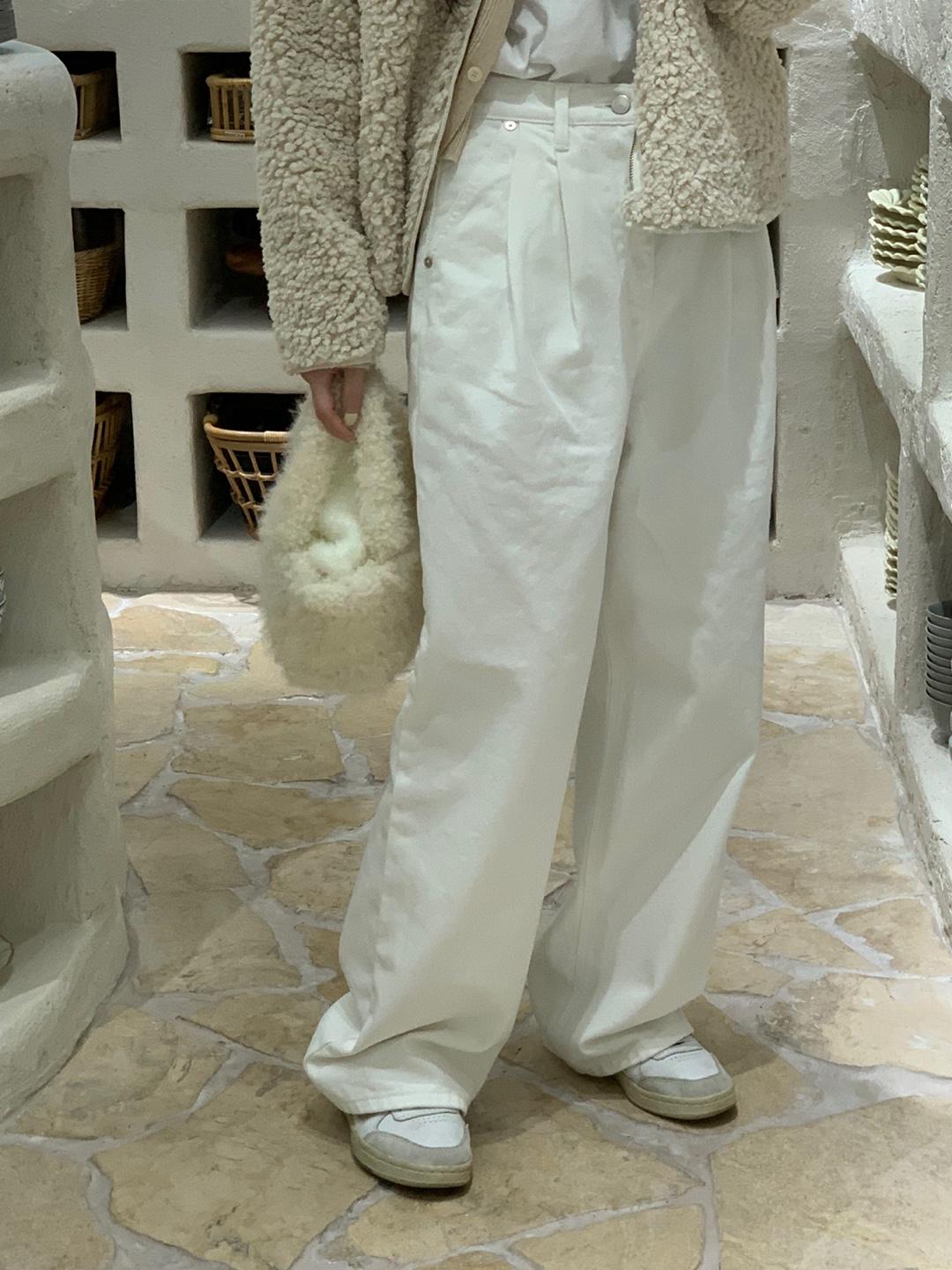 [기모안감]투핀턱 와이드 팬츠(2col)