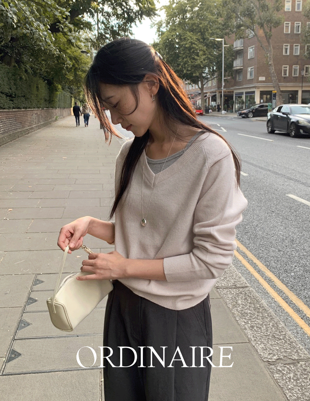 가내스라 [🧵캐시미어][파스텔컬러][군살커버][ordinaire] 로미 캐시미어 브이넥 니트 (9color)