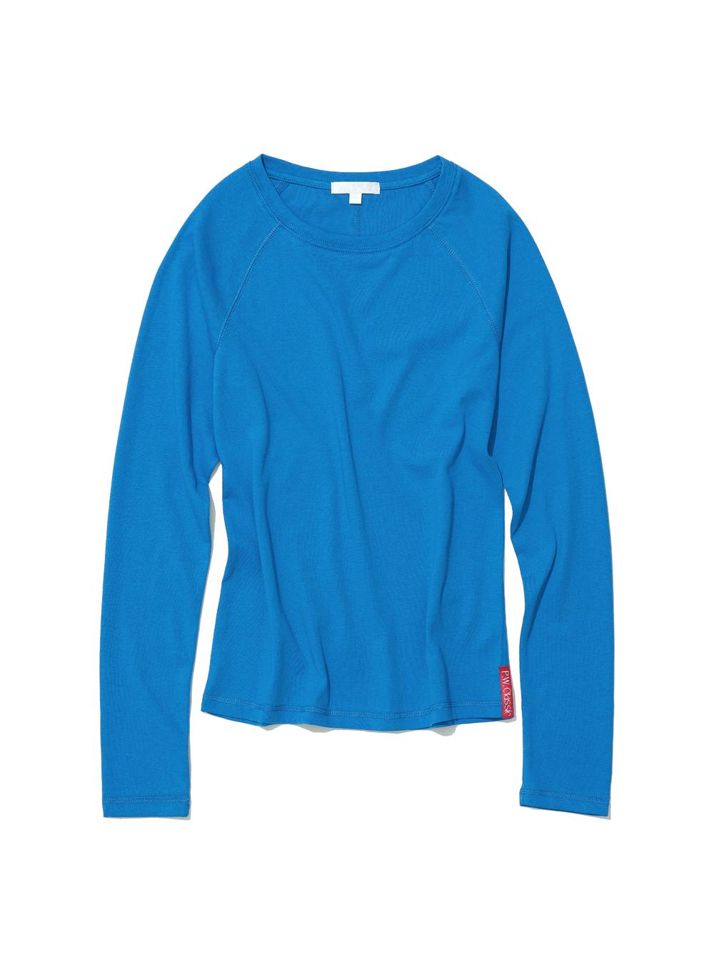 [WOMEN] PWC SEMI-SHEERED LONG SLEEVE TEE_BLUE