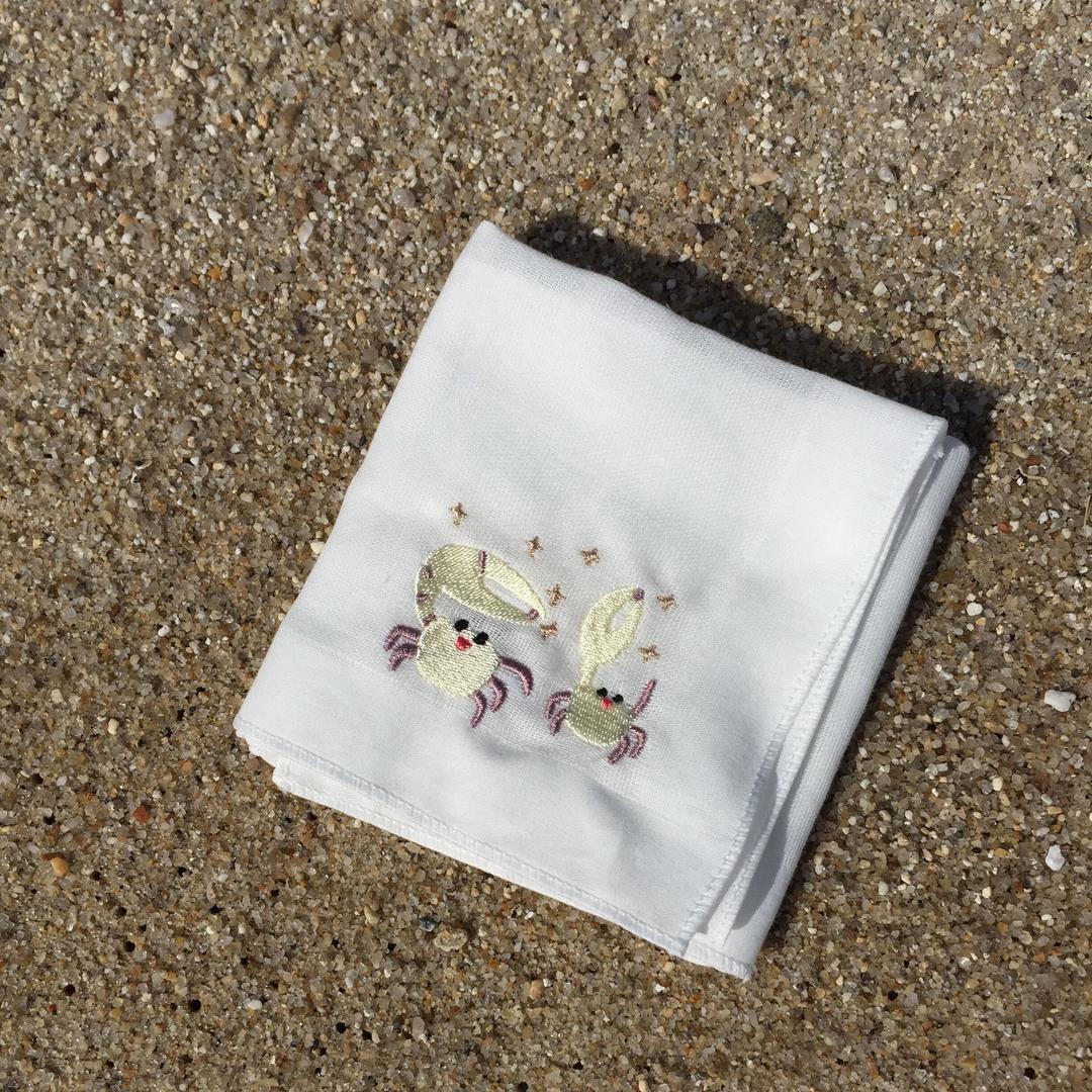 [Organic cotton Handkerchief] 흰발농게