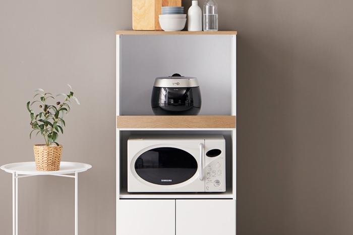 헤븐 1200 전자렌지 밥솥 수납장 2단 렌지대