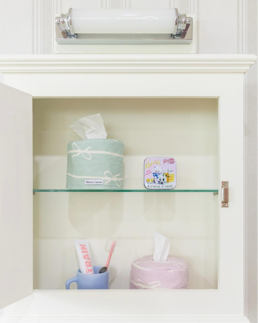 리본 원형 휴지 케이스