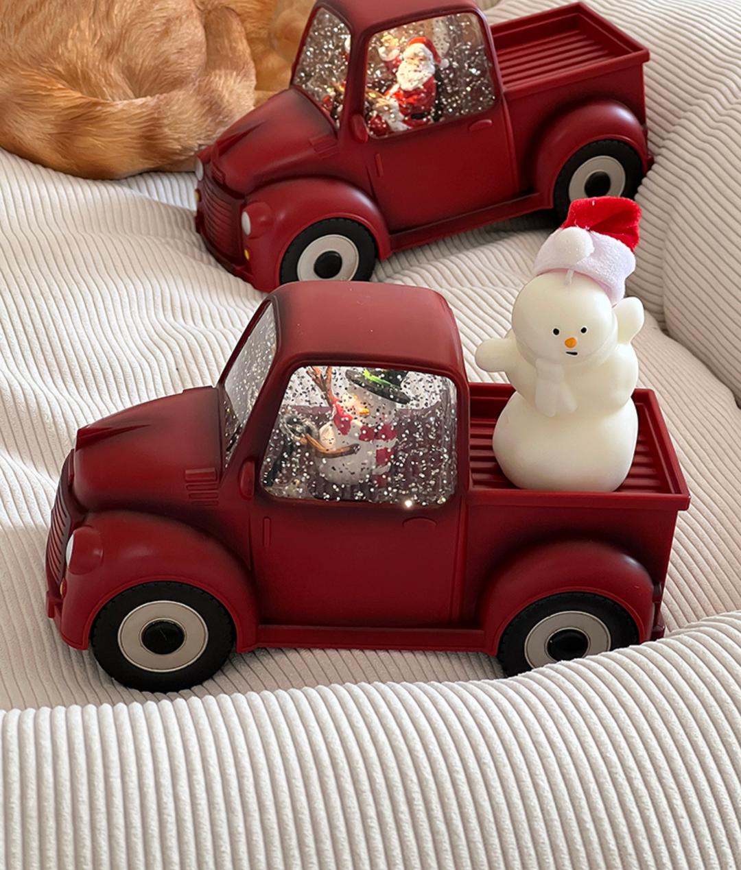 산타 눈사람 크리스마스 자동차 멜로디 오르골