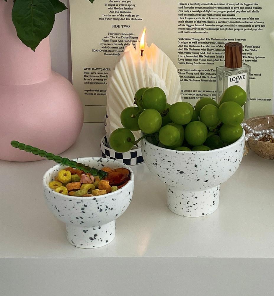 1+1 잉크 점박이 쿠앤크 고블렛잔 요거트볼 디저트컵