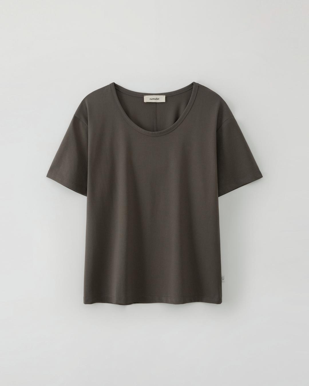 4/19 15:00 발매예정 Signiture u-neck t-shirt - brown