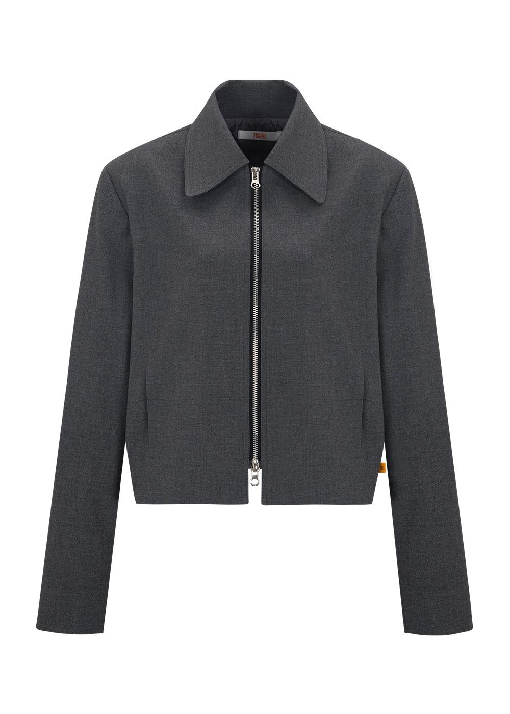 *2Way Zipup Pocket Jacket [GREY]