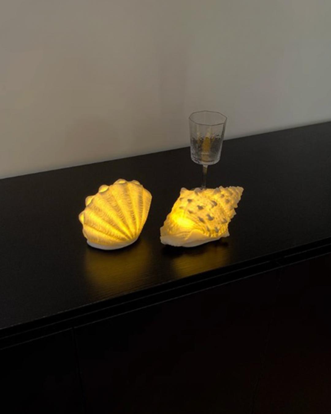 2designs 조개와 소라 건전지 조명 무드등